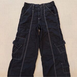 BDG x UO Black Cargo Pants with Contrast Stitching